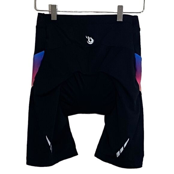 BEROY CYCLE SHORTS - SIZE 3XL BLACK WITH OMBRÉ NEON STRIPE - EXC COND B7 - Picture 3 of 14